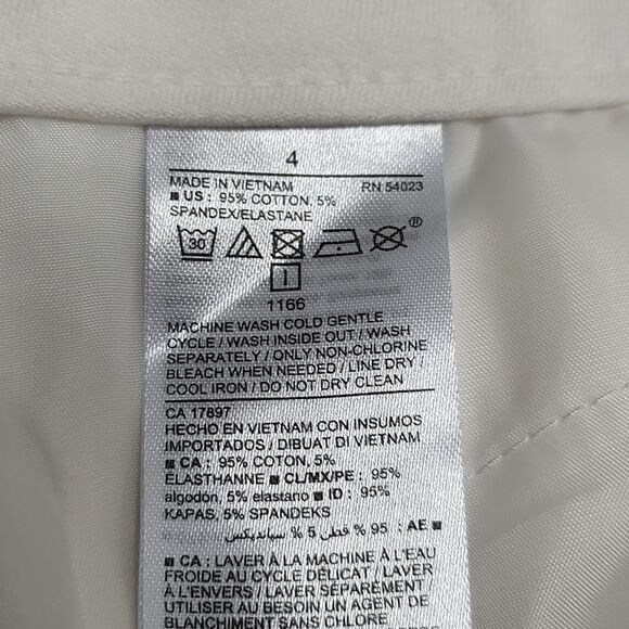 Old Navy White Pixie dress pants Sz 4 - Picture 6 of 6